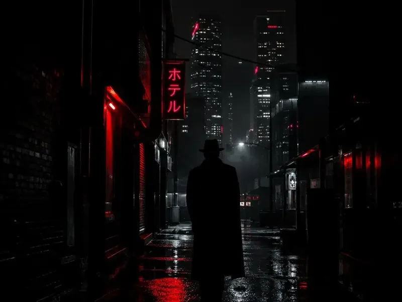 异能逆袭主题剧场配图：雨夜天台上的男性主角与金色眼部微光